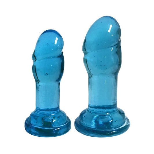 Curve Novelties Toys Lollicock Slim Sticks Duo Anal Plug with Suction Cup 2-Pack Berry Ice1