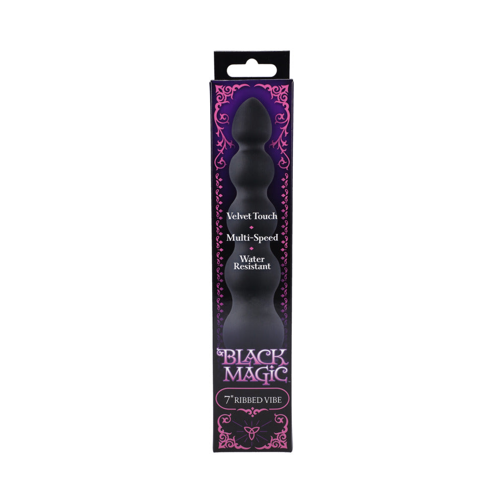 Doc Johnson Black Magic 7in Ribbed Vibrator3