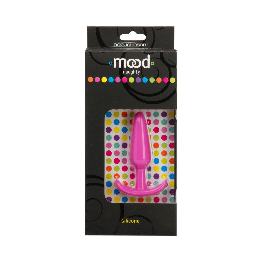 Doc Johnson Mood - Naughty - Small Pink Silicone Butt Plug 2