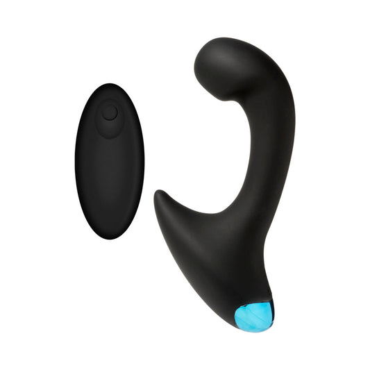 Doc Johnson OptiMALE Vibrating P-Massager with Wireless Remote Black 1