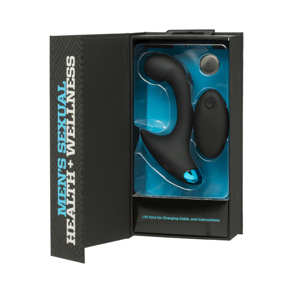 Doc Johnson OptiMALE Vibrating P-Massager with Wireless Remote Black 7