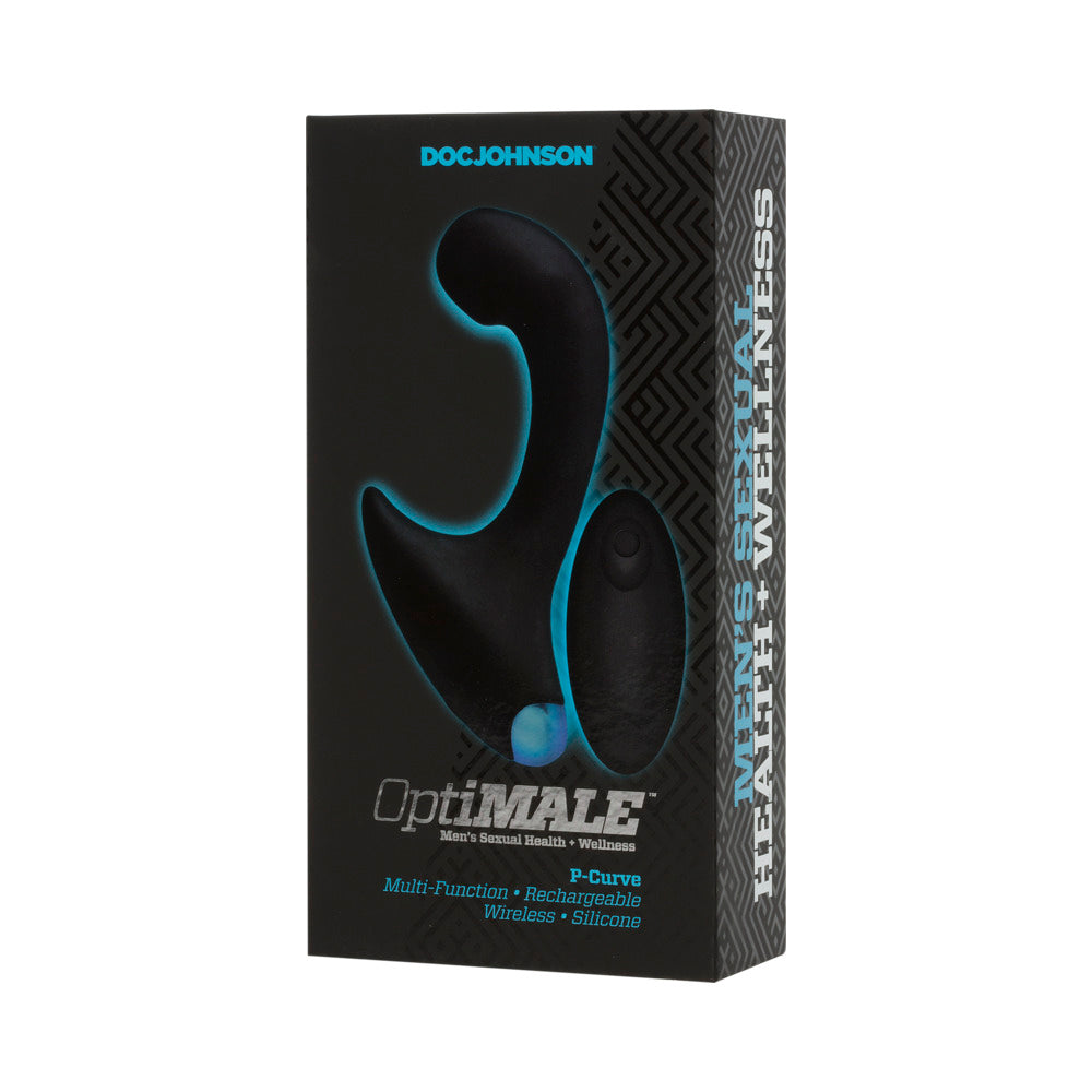Doc Johnson OptiMALE Vibrating P-Massager with Wireless Remote Black 8