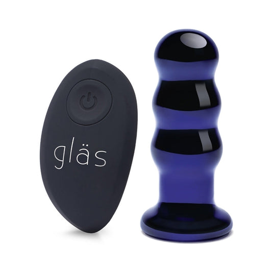 Electric Eel Glas 3.5 in. Rechargeable Remote-Controlled Vibrating Beaded Butt Plug1