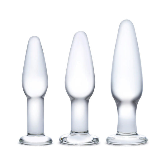 Electric Eel Glas 3-Piece Glass Anal Plug Training Set1