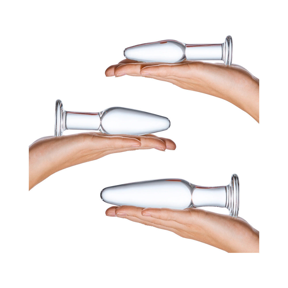 Electric Eel Glas 3-Piece Glass Anal Plug Training Set4