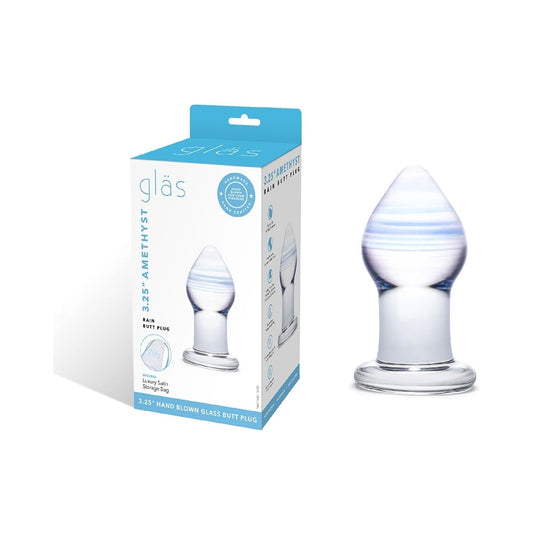 Electric Eel Glas Amethyst Rain 3.25 in. Butt Plug