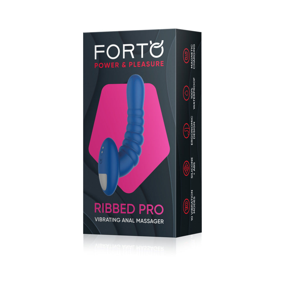 Forto Ribbed Pro Rechargeable Silicone Vibrating Anal Massager3