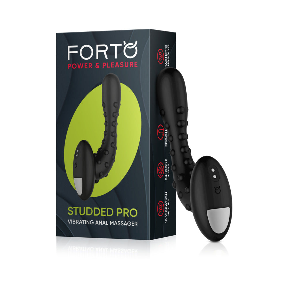 Forto Studded Pro Rechargeable Silicone Vibrating Anal Massager