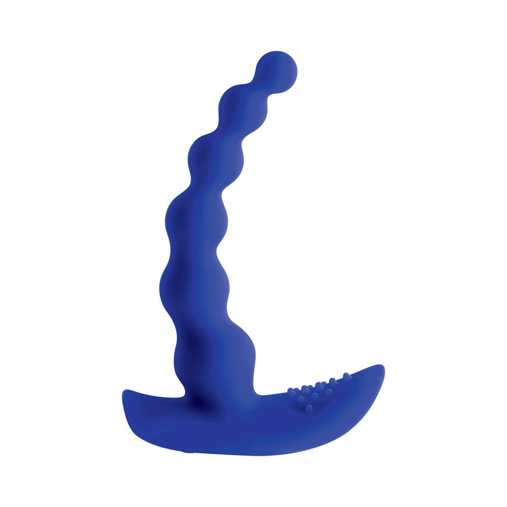 Gender X Beaded Pleasure Rechargeable Remote-Controlled Vibrating Silicone Probe Vibrator Blue4