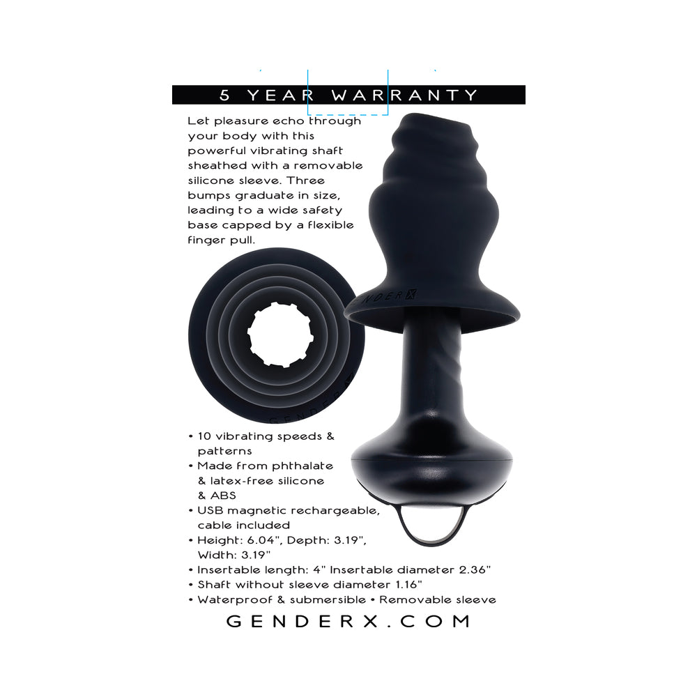 Gender X Echo Rechargeable Vibrating Sheathed Silicone Black10