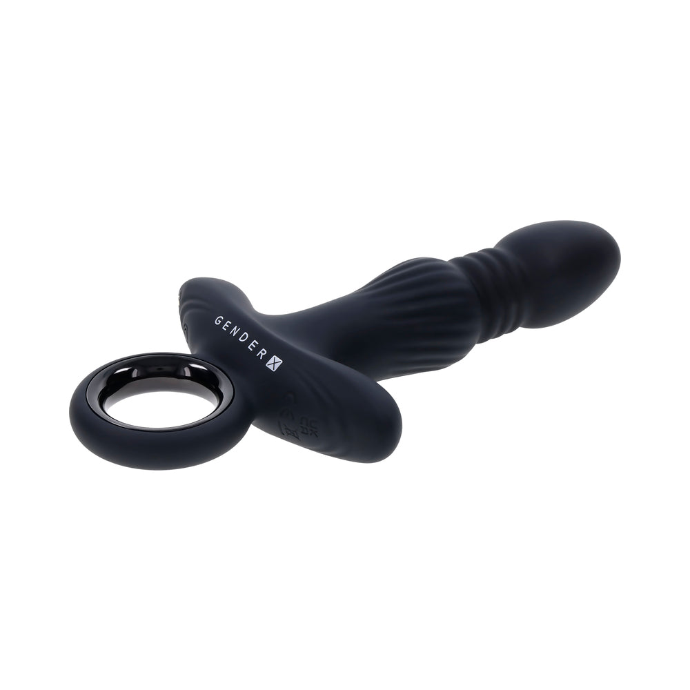 Gender X Slayer Rechargeable Ring Thruster Vibe Silicone Black6