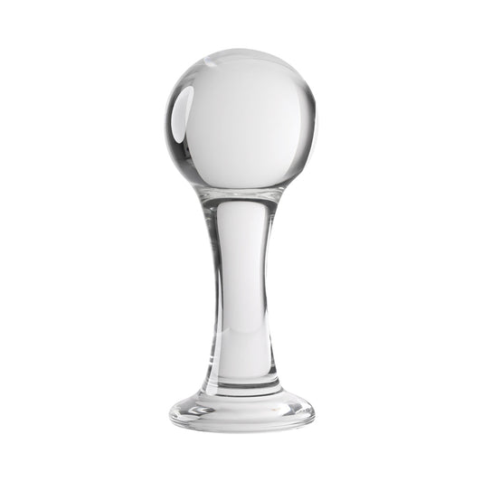 Gender X The Baller Round Glass Anal Plug Clear1