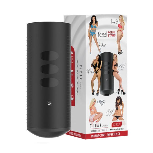 Kiiroo Titan The Experience Interactive Vibrating Stroker - Black