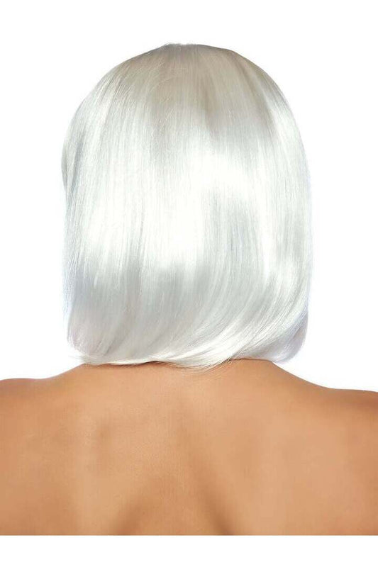 Leg Avenue 13" Pearl Short Natural Bob Wig White in One Size 1