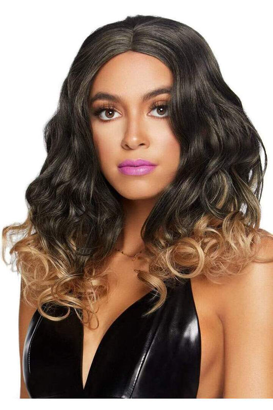 Leg Avenue 18" Curly Ombre Long Bob Wig in One Size 1