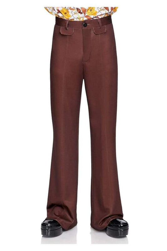 Leg Avenue 1970s Disco Bell Bottom Costume Pants in Brown