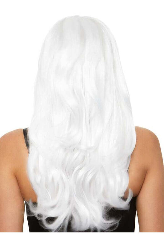 Leg Avenue 27" Long Wavy Center Part Black Wig in One Size 1