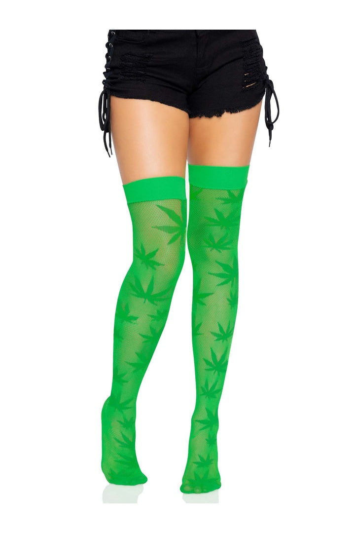 Leg Avenue 420 Net Thigh Highs in One Size 6