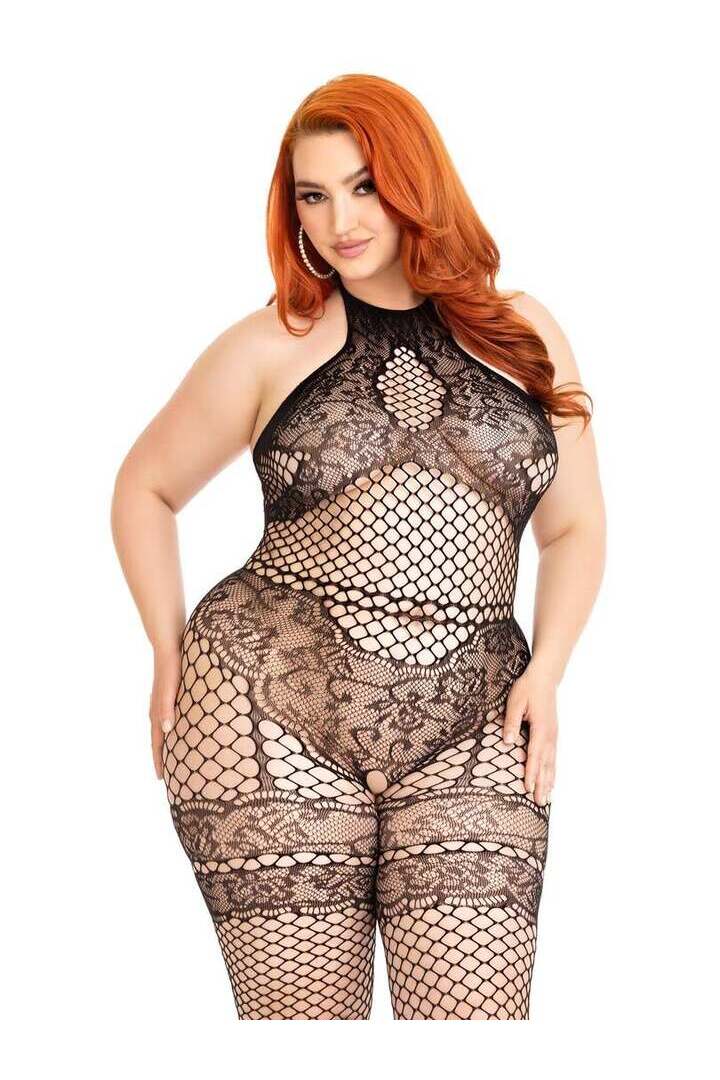 Leg Avenue All About You Plus Bodystocking in 1X/2X 4