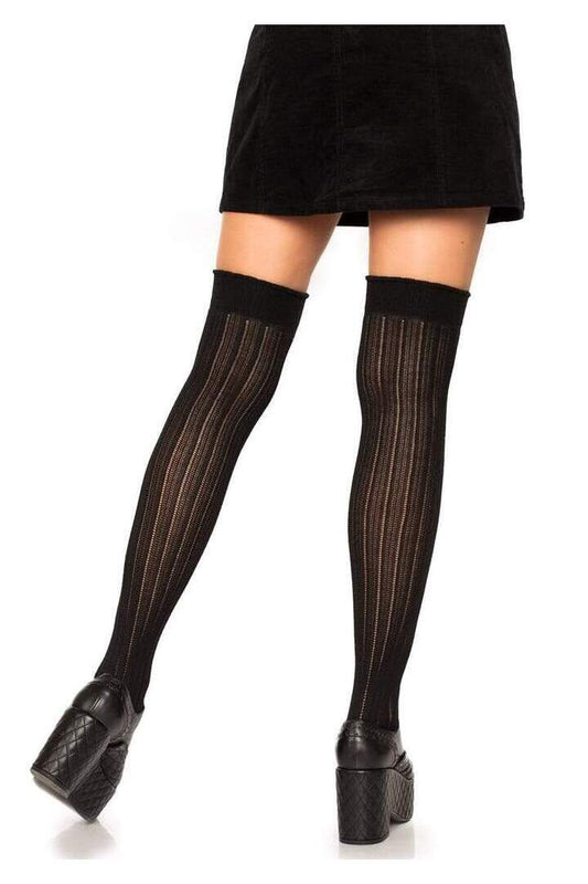 Leg Avenue Angie Rib Knit Knee Socks in One Size 1