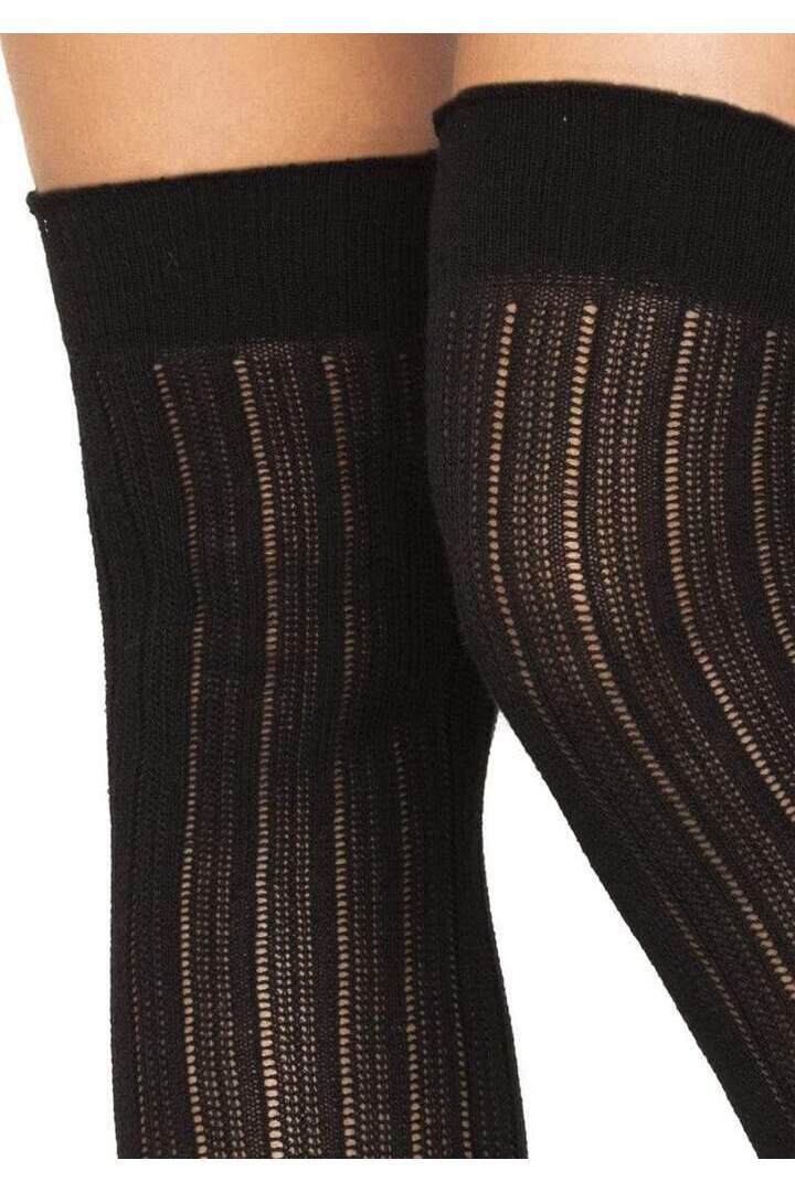 Leg Avenue Angie Rib Knit Knee Socks in One Size 2
