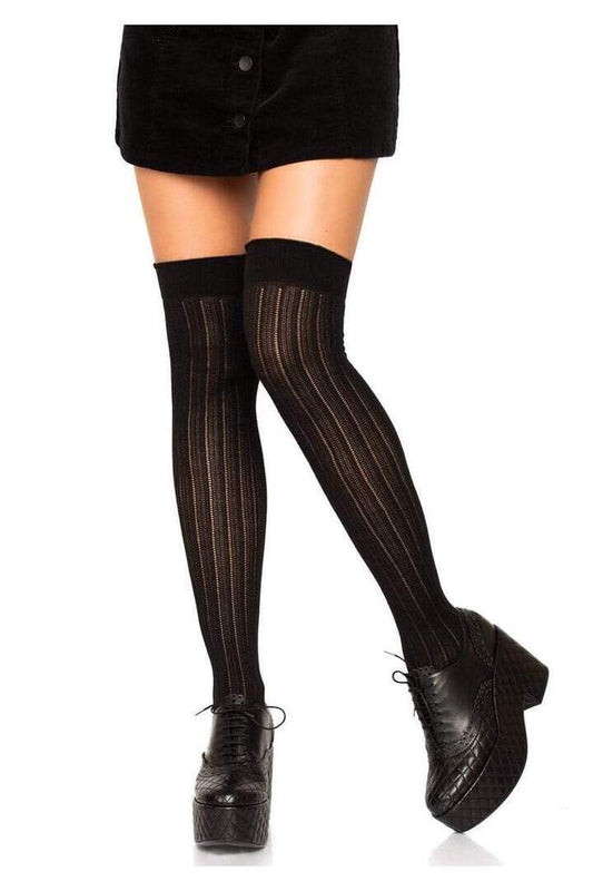 Leg Avenue Angie Rib Knit Knee Socks in One Size
