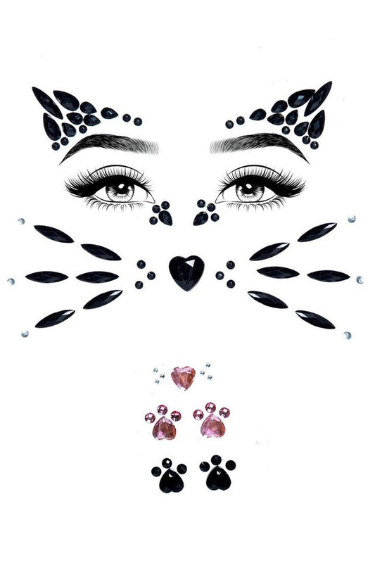 Leg Avenue Animal Rhinestone Stick-On Jewels Black in One Size 1