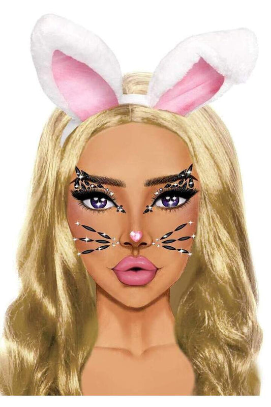 Leg Avenue Animal Rhinestone Stick-On Jewels Black in One Size