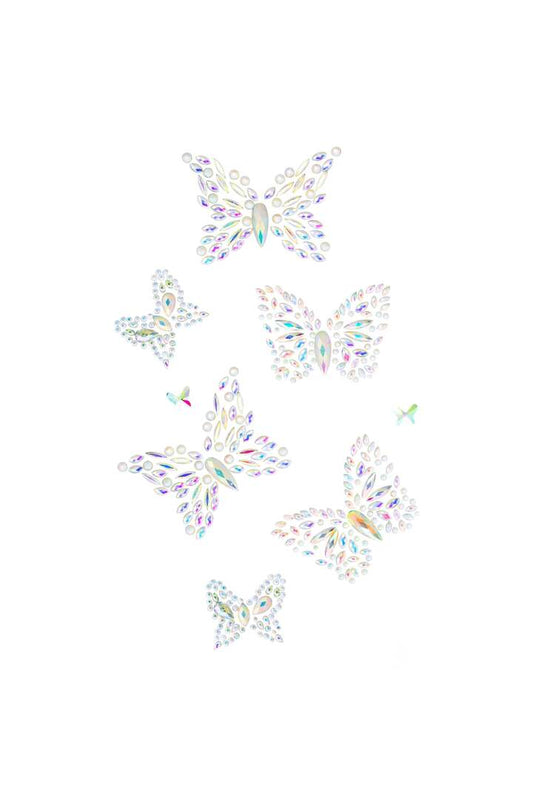 Leg Avenue Aurelia Glow in the Dark Body Jewels Sticker Clear in One Size 1