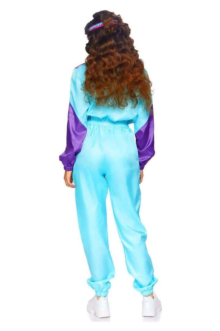 Leg Avenue Awesome 80s Track Suit Costume in Blue 2