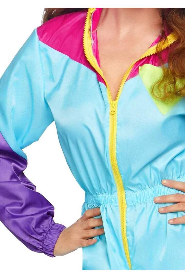 Leg Avenue Awesome 80s Track Suit Costume in Blue 5
