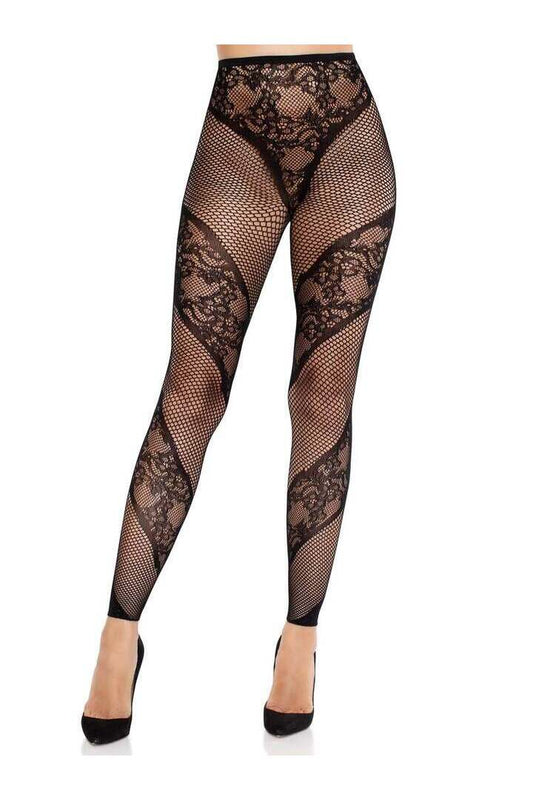 Leg Avenue Azura Footless Tights Black in One Size 1