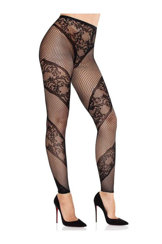 Leg Avenue Azura Footless Tights Black in One Size