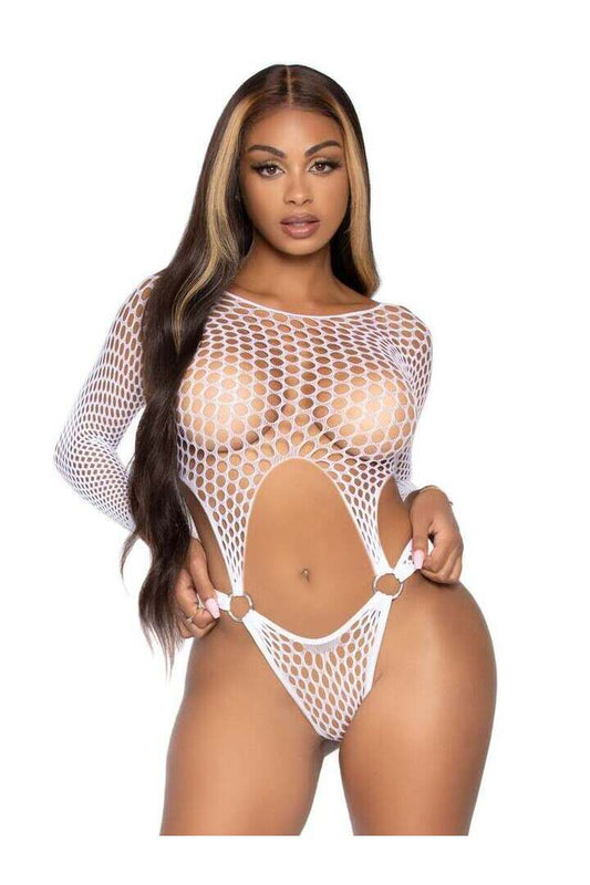 Leg Avenue Bad Babe Suspender Bodysuit in One Size 1