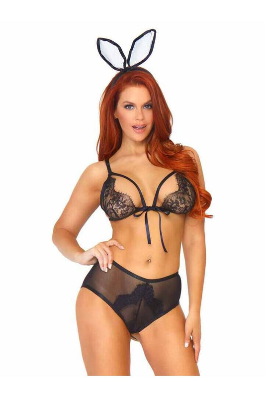 Leg Avenue Bad Bunny Bedroom Costume Set Black in One Size