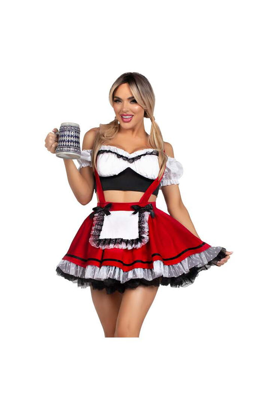 Leg Avenue Beerfest Babe Costume Red/Black 1
