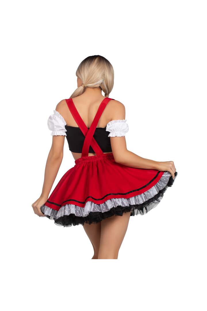 Leg Avenue Beerfest Babe Costume Red/Black 2