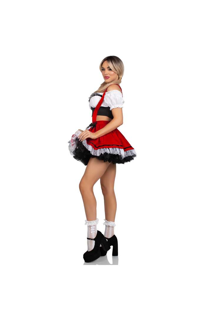 Leg Avenue Beerfest Babe Costume Red/Black 3