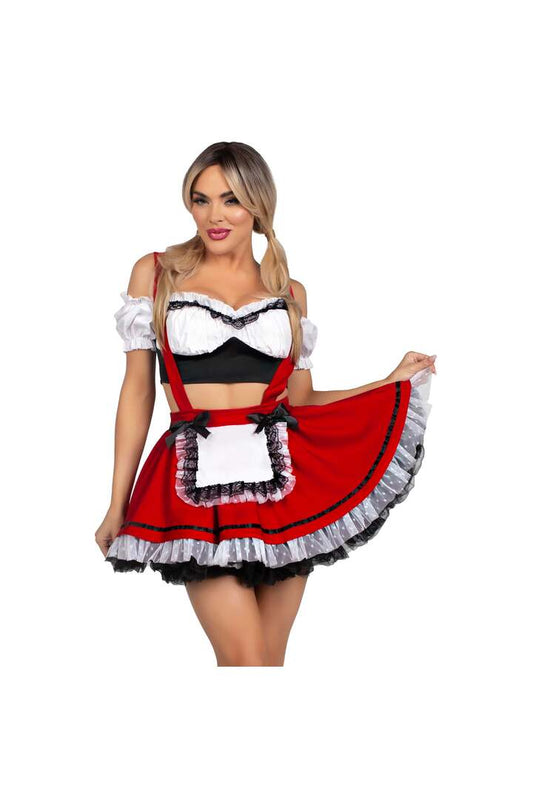 Leg Avenue Beerfest Babe Costume Red/Black