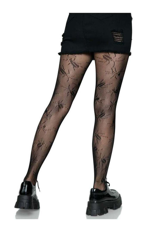 Leg Avenue Beetle Net Tights Black in One Size 1