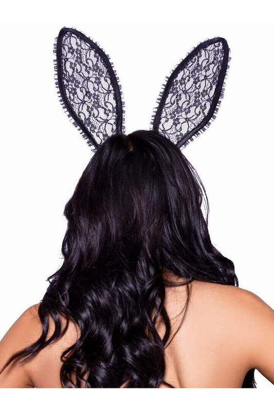 Leg Avenue Bendable Lace Bunny Ears in One Size 1