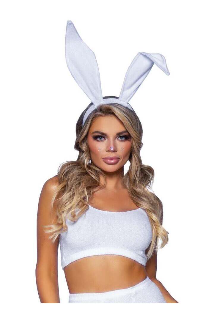 Leg Avenue Bendable Velvet Bunny Rabbit Ear Headband in One Size 2