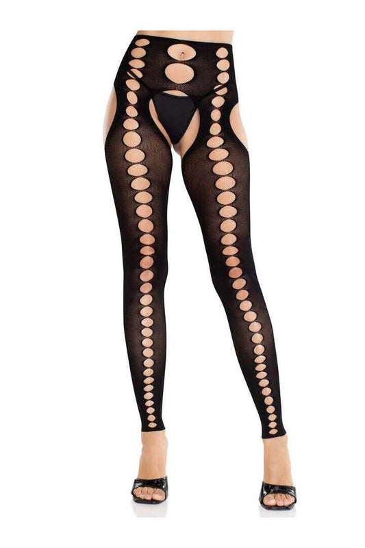Leg Avenue Bex Cut-Out Suspender Tights in One Size