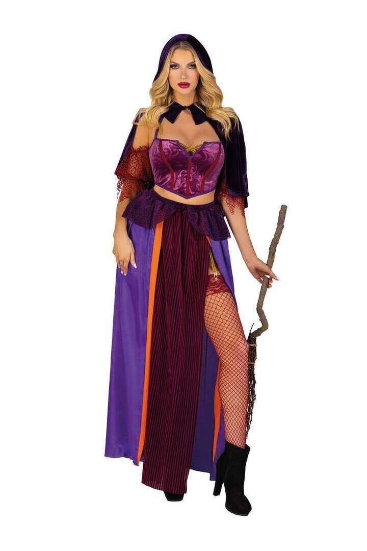 Leg Avenue Black Magic Babe Costume in Purple 3