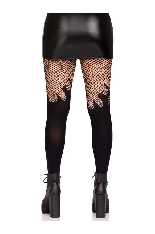 Leg Avenue Blaze Opaque Tights in One Size 1