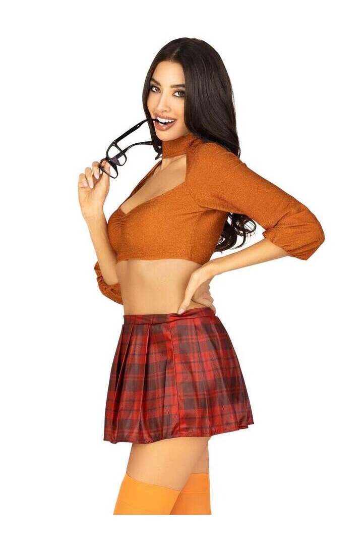 Leg Avenue Book Smart Babe Costume in Orange 2