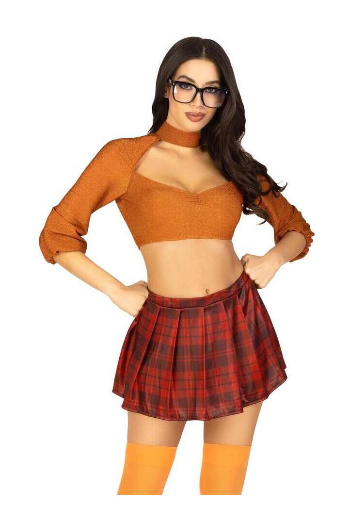 Leg Avenue Book Smart Babe Costume in Orange 3