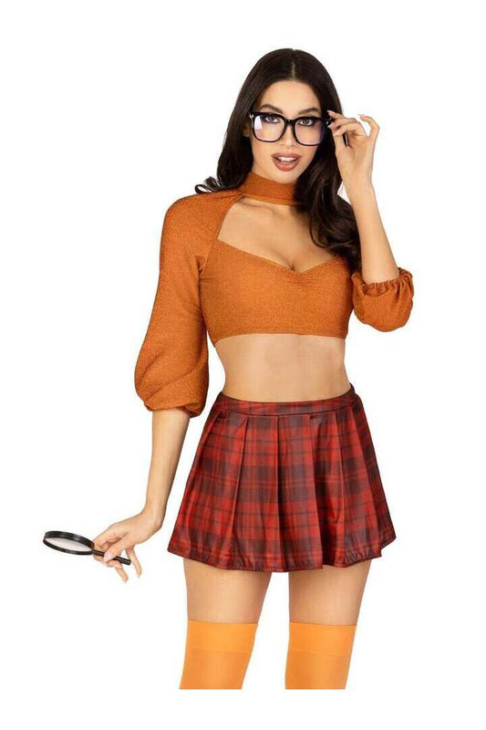 Leg Avenue Book Smart Babe Costume in Orange