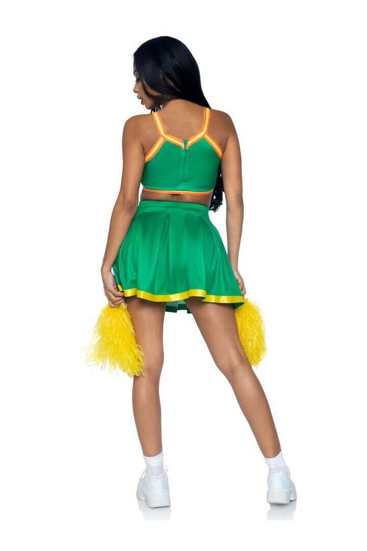 Leg Avenue Bring It Baddie Cheerleader Costume in Green 3