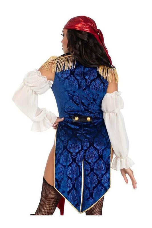 Leg Avenue Buccaneer Beauty Pirate Costume in Red/White/Blue 1